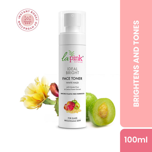 La Pink Ideal Bright Face Toner With Lotus Flower, Alcohol-Free Tightens Pores, For Oily Skin