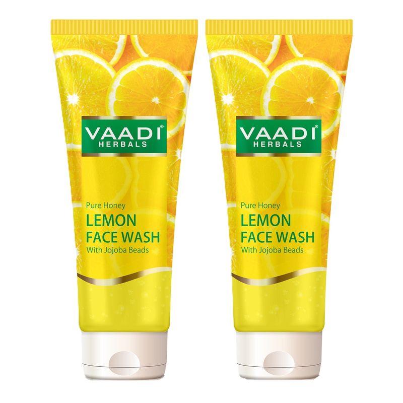 Vaadi Herbals Pure Honey Lemon Face Wash With Jojoba Beads - Pack Of 2