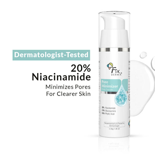 FIXDERMA PORE MINIMIZER FACE SERUM WITH 20% NIACINAMIDE FOR DEEP HYDRATION & SKIN SOOTHING
