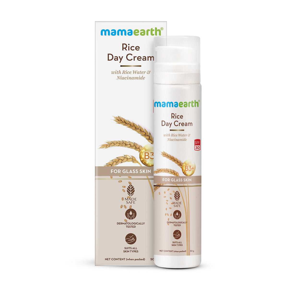 Mamaearth Rice Day Cream For Daily Use With Rice Water & Niacinamide For Glass Skin