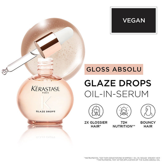 Kerastase Gloss Absolu Glaze Drops Finishing Oil-In-Serum For Bouncy & Glossy Hair
