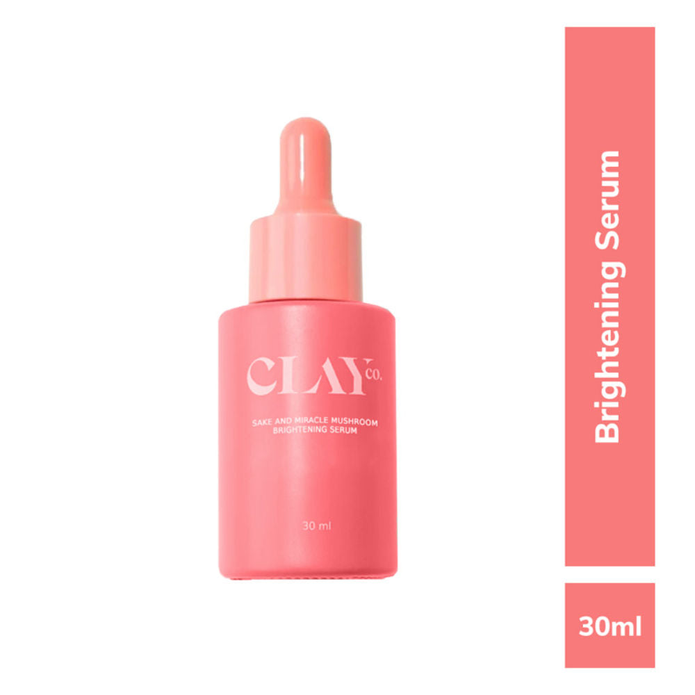 CLAYCO SAKE AND MIRACLE MUSHROOM BRIGHTENING SERUM WITH NIACINAMIDE, KOJIC ACID & ALPHA ARBUTIN(30ML)