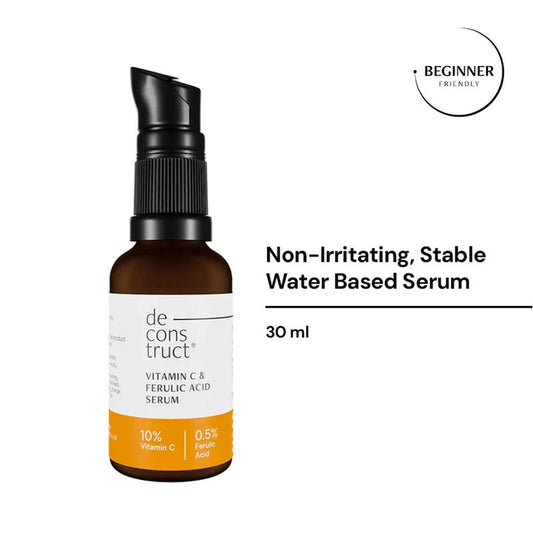 Deconstruct 10% Vitamin C Face Serum with 0.5% Ferulic Acid, for Glowing Skin, Beginner-friendly