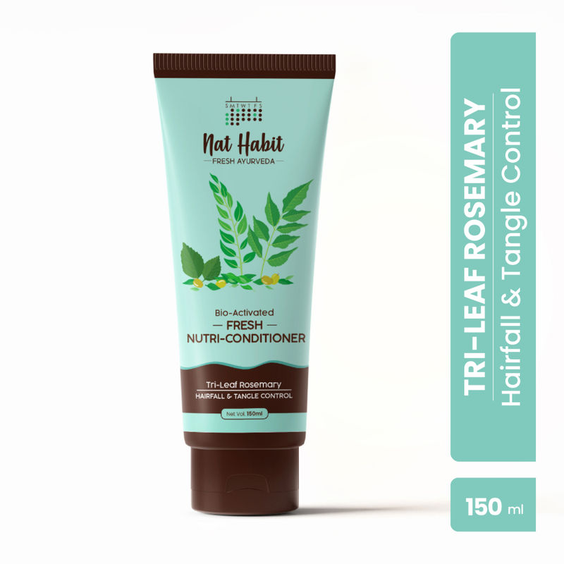 Nat Habit Trileaf Rosemary Conditioner For Hair Fall Control, Conditioner For Dry & Damaged Hair