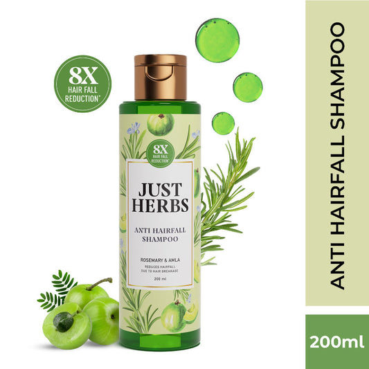 Just Herbs 8 In 1 Root Nourishing Shampoo, Amla & Neem, Normal To Oily Hair