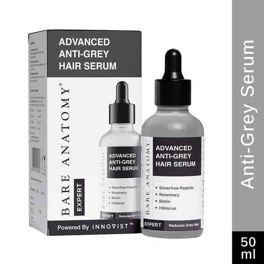 Bare Anatomy Advanced Anti-Grey Serum , Reduces Hair & Beard Greying, Non-Sticky, Odorless