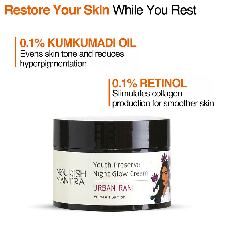 Nourish Mantra Urban Youth Preserve Night Glow Cream for Youthful-Looking Skin