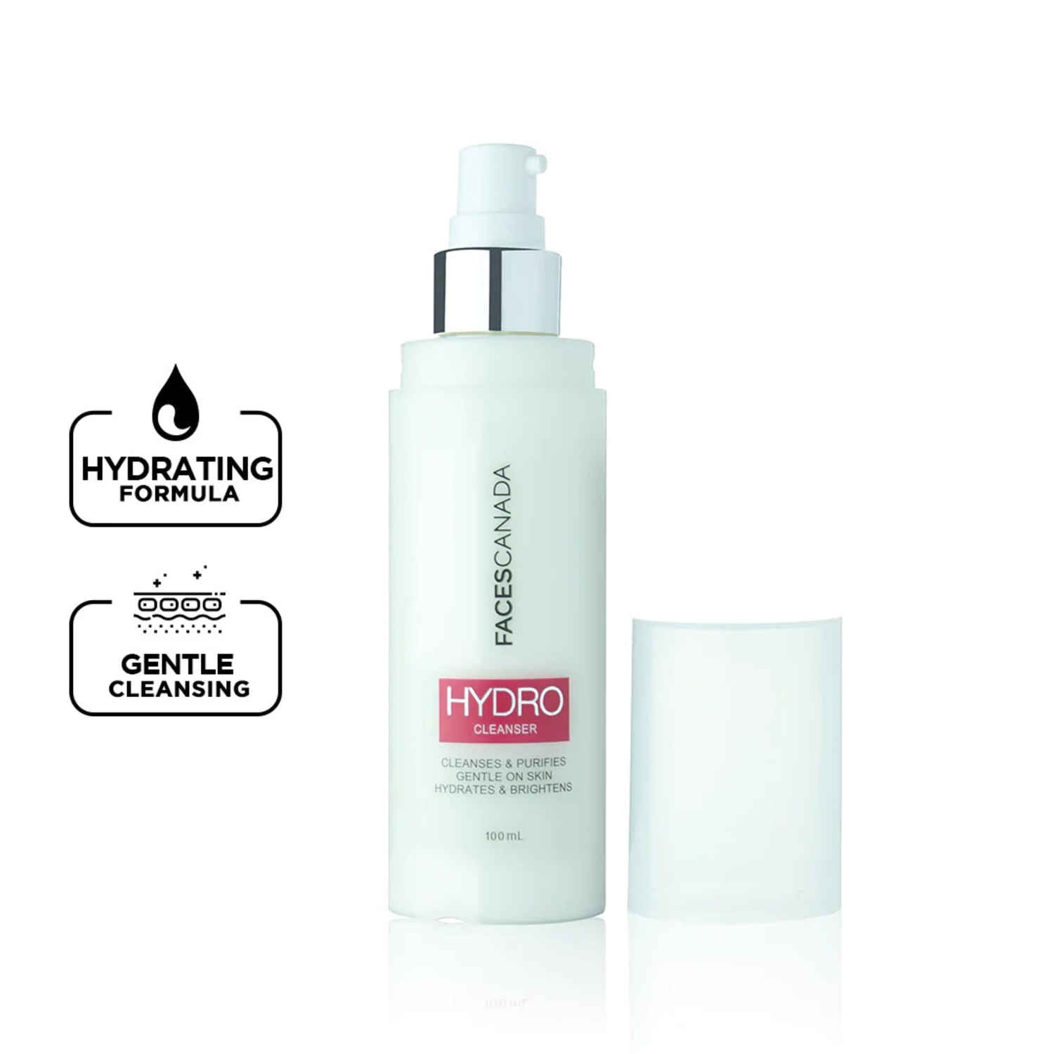 FACES CANADA Hydro Gentle Cleanser, 100 ml | Cleanses Deeply | Hydrates & Purifies Skin | Fresh, Clear & Radiant Skin | For All Skin Types | Paraben Free