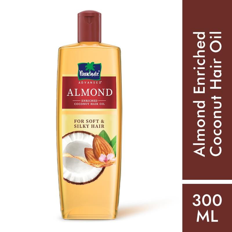 Parachute Advansed Almond Enriched Coconut Oil For Upto 2X Softer Hair With Vitamin E