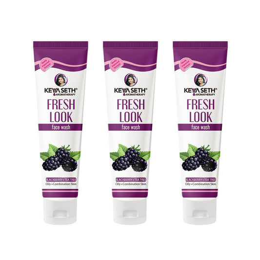 Keya Seth Aromatherapy Fresh Look Face Wash Blackberry - Pack of 3