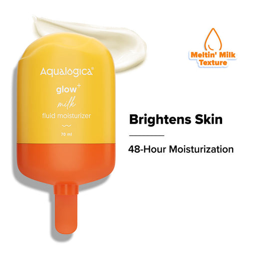 Aqualogica Glow+ Milk Fluid Moisturizer With Papaya & Vitamin C For Normal To Combination Skin