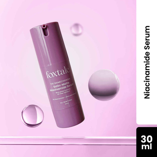 Foxtale 5% Niacinamide Face Serum with Olive Leaf Extract, For Oil Control & Brightening, Blurs Pores Instantly, Lightweight & Non-sticky, All Skin Types, Men & Women, 30 ml