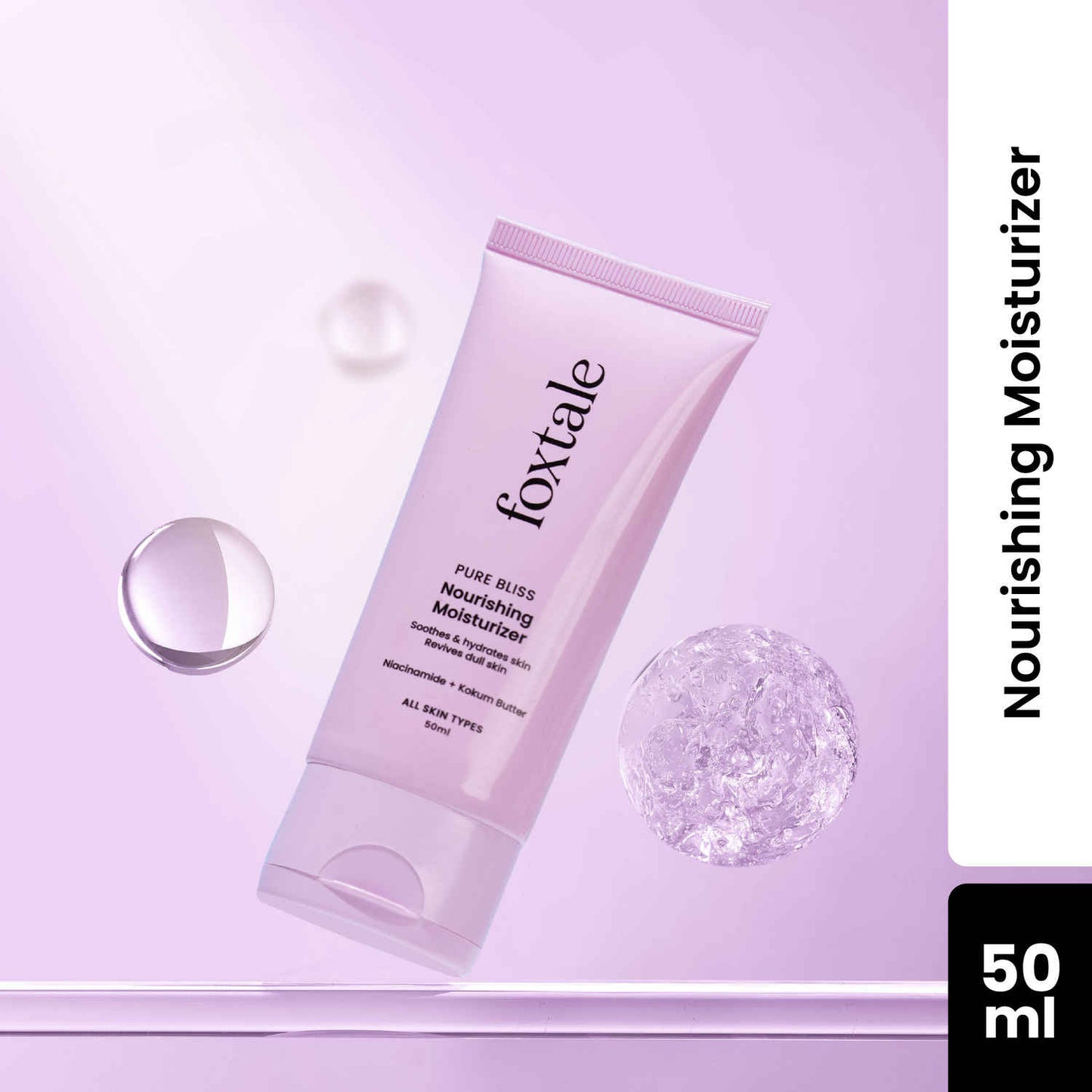 Foxtale Nourishing Face Moisturizer with Niacinamide for 24 Hr Hydration - 50 ml