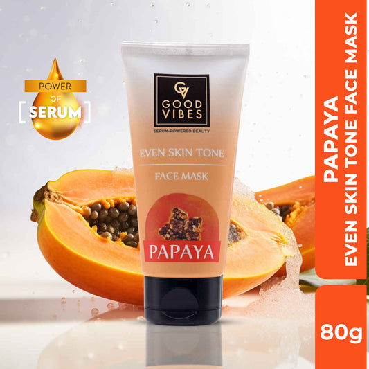 Good Vibes Even Skin Tone Papaya Face Mask | Soothing, Natural Ingredient, All skin type (80 gm)