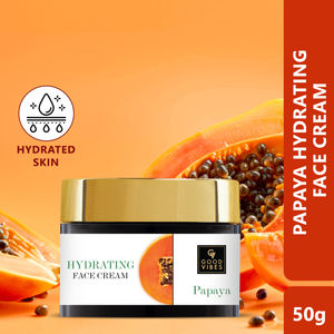 Good Vibes Papaya Hydrating Face Cream | Moisturizing Glow | With Green Tea | No Parabens No Sulphates No Mineral Oil No Animal Testing (50 gm)