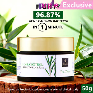 Good Vibes Tea Tree Oil Control Light Gel Creme | Anti-Acne, Hydrating, Moisturizing | No Parabens, No Sulphates, No Mineral Oil (50 gm)