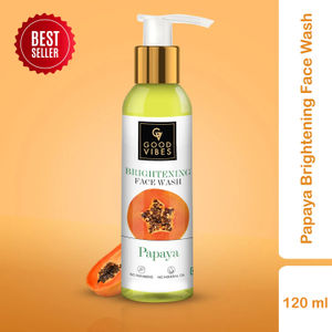 Good Vibes Papaya Brightening Even Skin Tone Face Wash with Power of Serum (120 ml)