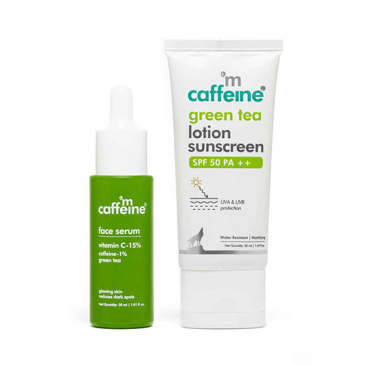 mCaffeine Green Tea Glow & Protect Essentials Combo of 2