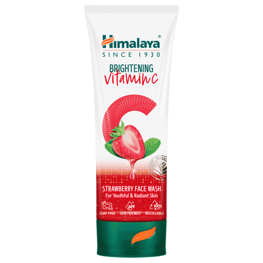 Himalaya Brightening Vitamin C Strawberry Face Wash | Brightening Face Cleanser | Remove Dull Skin | 100 ml