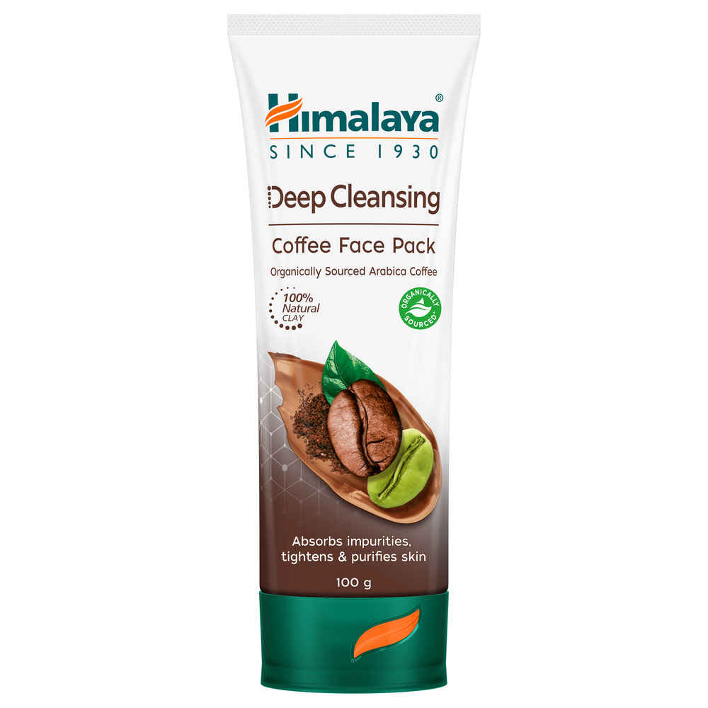 Himalaya Deep Cleasing Coffee Face Pack | Organically sourced Arabica Coffee | 100% Natural Clay | Gives radiant skin | Soap-free | 100 gm