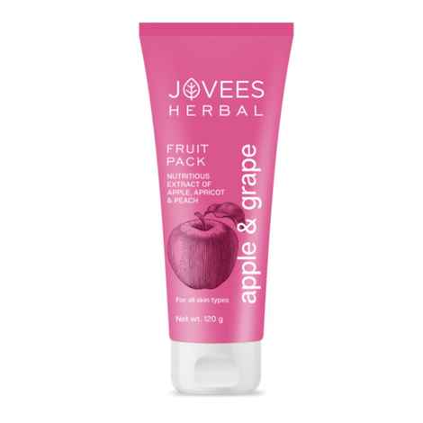 Jovees Herbal Apple & Grape Fruit Pack | With Apple, Apricot & Peach Extracts | For Uneven Skin Tone | For All Skin Types | 120 gm