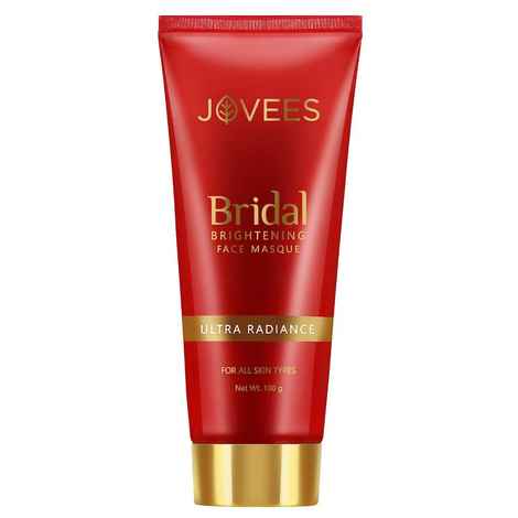 Jovees Herbal Bridal Brightening Face Masque Pack | Ultra Radiance | With Orange Peel And Turmeric Extract | For All Skin Types | 100 gm