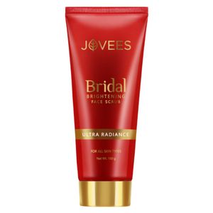 Jovees Herbal Bridal Brightening Face Scrub With Turmeric, Honey & Pearl Millet Flour | For All Skin Types | Gently Remove Dead Skin | For Ultra Radiance 100 gm