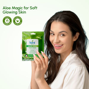 Kara Beauty Aloe Vera Facial Sheet Mask (Pack of 6) | Hydrate & Soothe in 20 Minutes