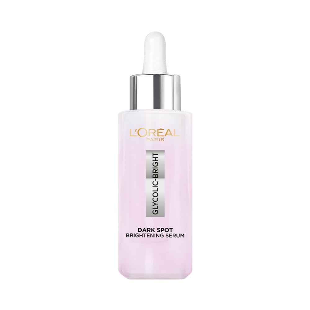 L'Oreal Paris Glycolic Bright 8% [Melasyl + Glycolic + Niacinamide] face serum for Dark Spot & Brightening, 30 ml