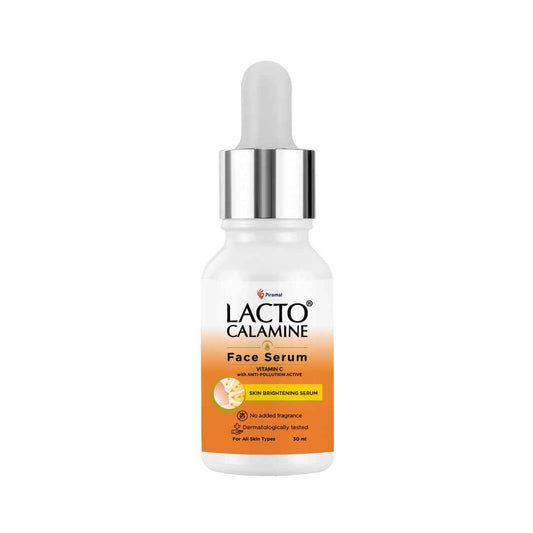 Lacto Calamine Vitamin C Face Serum for Glowing Skin with Niacinamide | Vitamin C Serum for Oily Skin with Pollushield, Vitamin E, B3 and B5 |Face Serum For Women | 30 ml (Pack of 1)