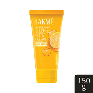 Lakme Blush & Glow Brightening Face Wash with Vitamin C Serum and Lemon Fruit Extracts, 150 gm