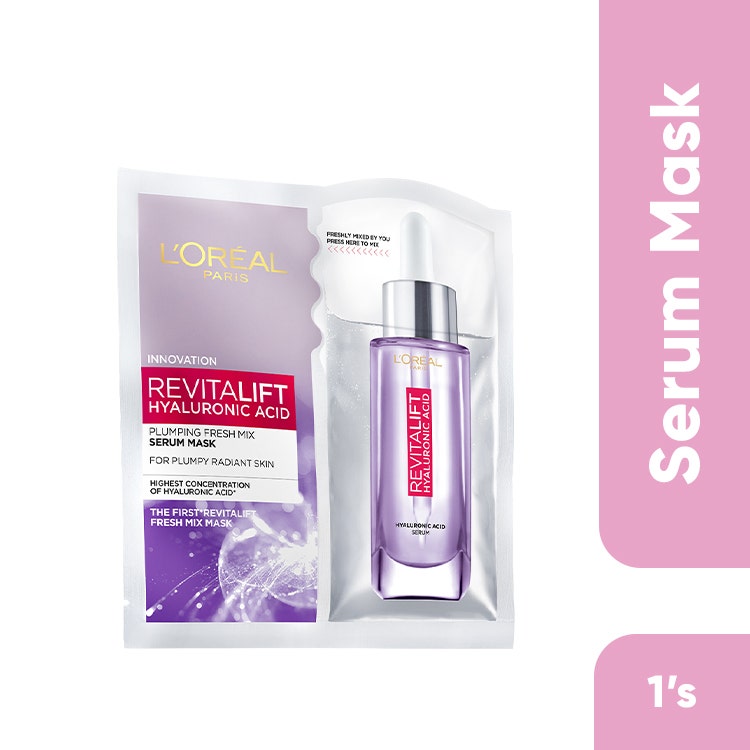 Loreal Revitalift Hyaluronic Acid Plumping Fresh Mix Serum Mask 1S