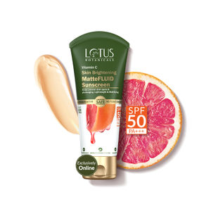 Lotus Botanicals Vitamin C Matte Fluid Sunscreen, SPF 50 | PA+++ - 50 gm