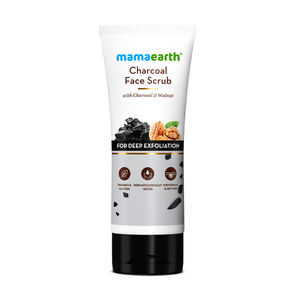 Mamaearth Charcoal Face Scrub For Oily Skin & Normal skin, with Charcoal & Walnut for Deep Exfoliation (100 gm)