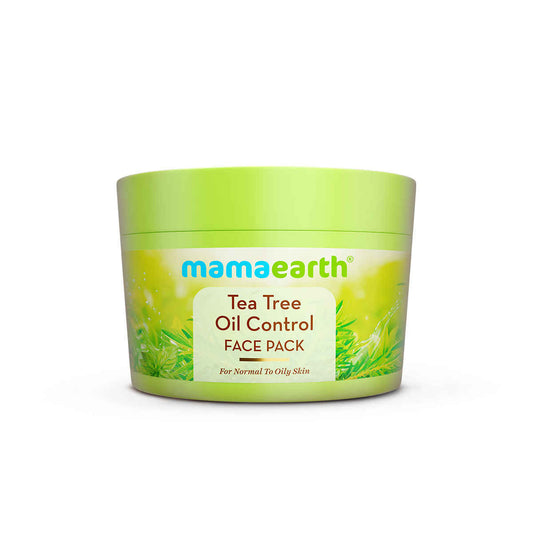 Mamaearth Tea Tree Oil Control Face Pack with Tea Tree & Salicylic Acid for Normal to Oily Skin 200 gm | DIY-like Texture | Controls Sebum Production & Acne | Clay Face Mask |Free From Harmful Chemicals