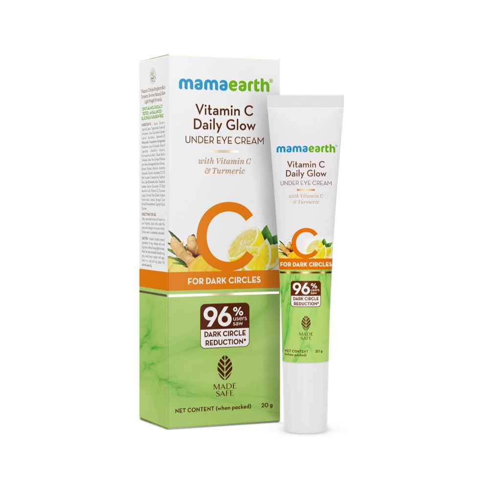 Mamaearth Vitamin C Daily Glow Under Eye Cream with Vitamin C & Turmeric for Dark Circle ReductionA - 20 gm