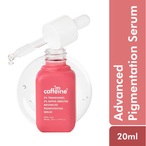 mCaffeine CLEAR GLOW 3% Tranexamic, 2% Alpha Arbutin Advanced Pigmentation Serum Treatment For Melasma, Dark Spots, Scars & Evens Skin Tone Non-Sticky & Absorbs Fast | For Men & Women - 20 ml