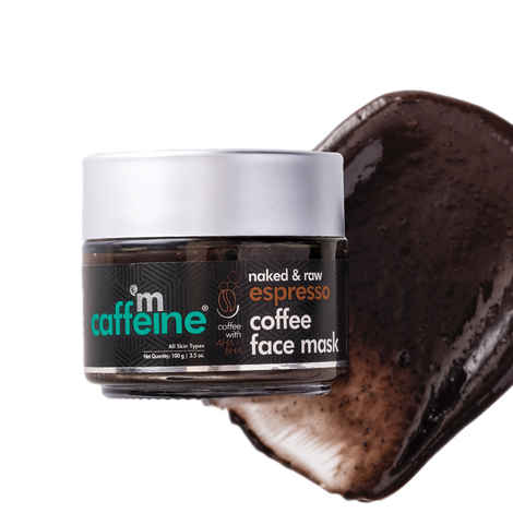 mCaffeine Exfoliating Espresso Coffee Face Mask for Women & Men | Face Pack with Natural AHA for All Skin Types | Refining Skin, Shrink Pores(100 gm)