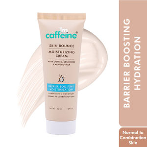 mCaffeine Skin Bounce Lightweight Moisturizer for Face | Coffee Face Cream with 72 Hrs Moisturization for All Skin Types| Skin with Vitamin E & Almond Milk (50ml)