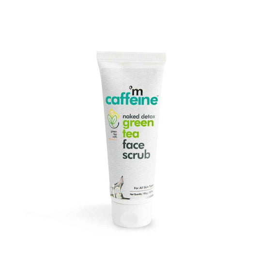 mCaffeine Naked detox Green Tea Face Scrub (100 gm) | Green tea with Vitamin C