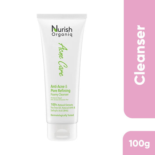 Nurish Organiq Anti Acne & Pore Refining Foamy Cleanser 100G