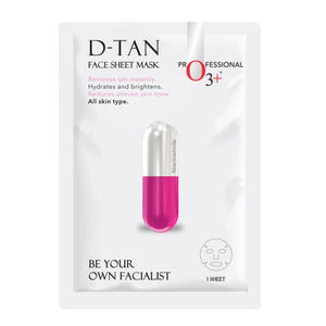 O3+ Facialist Dtan Face Sheet Mask with Niacinamide for Even Facial Skin Tone & Hyperpigmentation Ideal for Dull & Combination Skin (2 Pcs, 30g+30g)