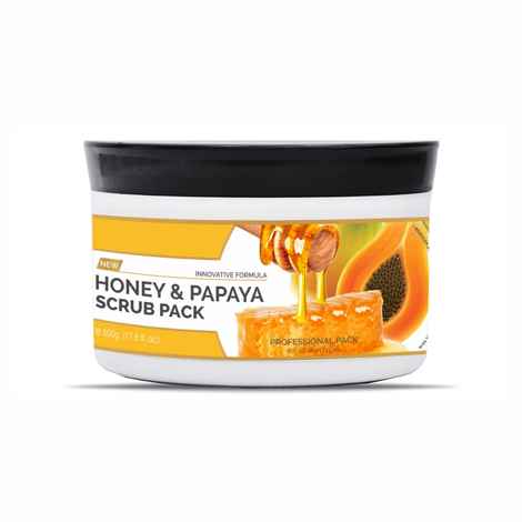 OxyGlow Herbals Honey and Papaya Enzymes Scrub,500 gm, Remove impurities