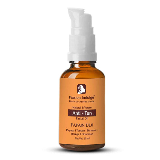 Passion Indulge PAPAIN D10 Facial Oil For Anti-Tan and Uneven skin tone 10 ml