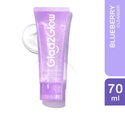 Glad2Glow Ceramide Low Ph Blueberry Gel Cleanser 70Ml