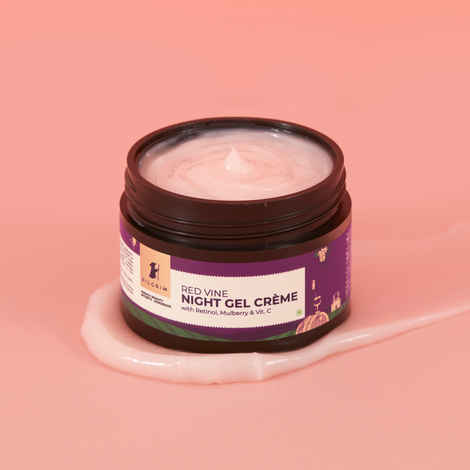Pilgrim Red Vine Night Gel Creme with Retinol, Mulberry & Vitamin C For Glowing Skin (50 gm)