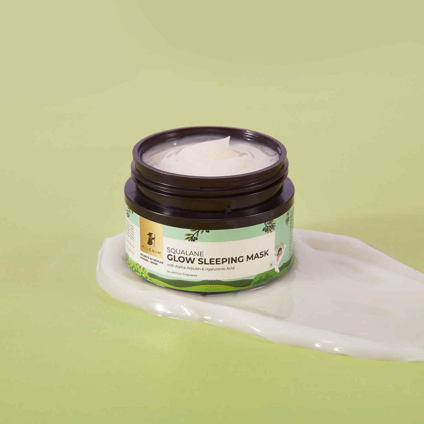 Pilgrim Squalane Glow Sleeping Mask with Alpha Arbutin & Hyaluronic acid 50 gm