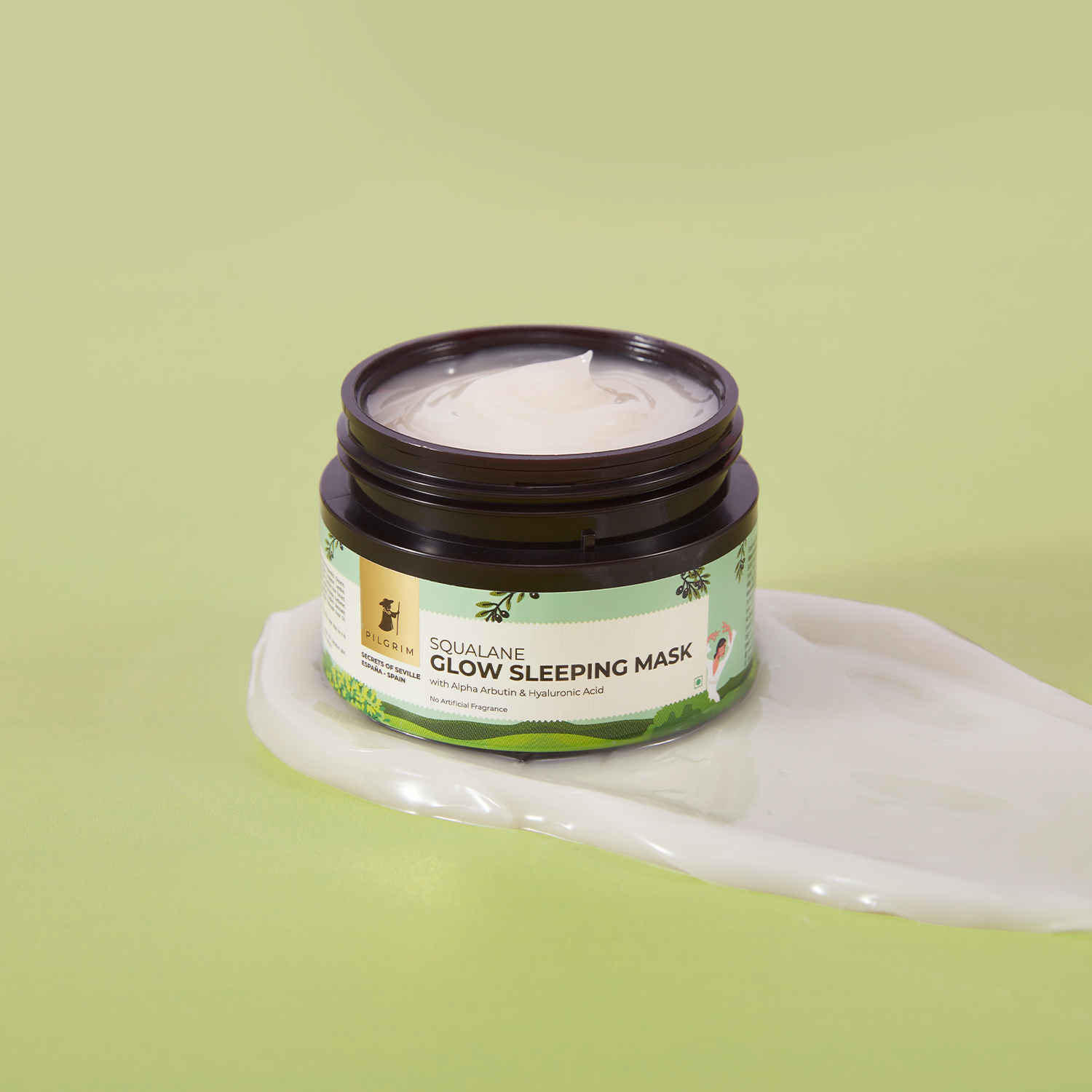 Pilgrim Squalane Glow Sleeping Mask with Alpha Arbutin & Hyaluronic acid 50 gm