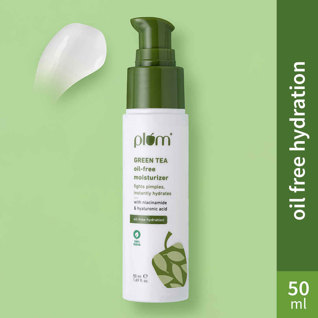 Plum Green Tea Oil-Free Moisturizer With Niacinamide & Hyaluronic Acid - Non-sticky Daily Hydration 50 ml