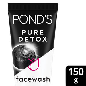 Ponds Bright Miracle Detox Facewash with 10X Power of Charcoal |Detoxifies Skin | 150gm